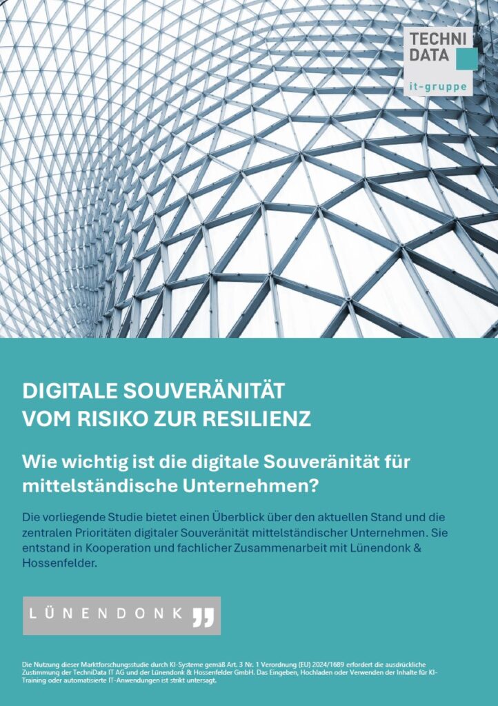 Lünendonkstudie Auswertung Digitale Souveränität im Mittelstand